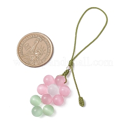 4Pcs Cat Eye Flower Pendant Decorations&nbsp;HJEW-TA00418
