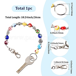 1Pc Glass Keychain&nbsp;HJEW-SC0002-29