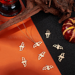 10Pcs Halloween Themed Brass Pendants&nbsp;KK-BBC0015-68D