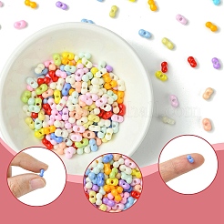 90G 5 Colors Opaque Baking Paint Glass Seed Beads&nbsp;SEED-YW0002-81