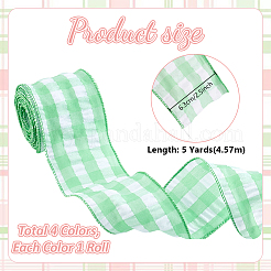 4 Rolls 4 Colors Polyester Ribbons&nbsp;SRIB-PH0001-62