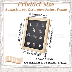 Wood & Plastic Rectangle Photo Frame Stand&nbsp;DJEW-WH0072-13C-03