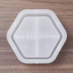 Hexagon Mother's Day Word MOM DIY Tray Silicone Molds&nbsp;LS-DIY-G112-02B