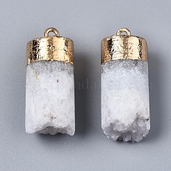 Natural Druzy Agate Pendants&nbsp;G-S359-315