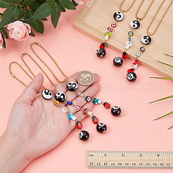 6Pcs 6 Styles Handmade Lampwork Beads Hanging Ornament&nbsp;HJEW-AR00015