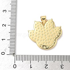 Brass Pave Natural Shell Pendants&nbsp;KK-L239-068G