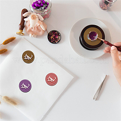 Brass Wax Seal Stamp with Handle&nbsp;AJEW-WH0184-0673