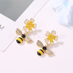 Alloy Enamel Dangle Stud Earrings&nbsp;FS-WG4CB67-01