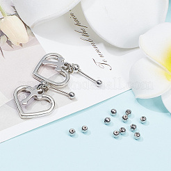 100Pcs 304 Stainless Steel Round Ear Nuts&nbsp;STAS-GO0001-04