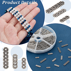 240Pcs 3 Styles Tibetan Style Spacer Bars&nbsp;FIND-PH0020-19