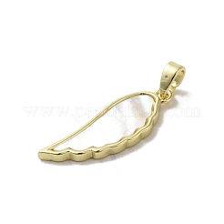 Brass Pave Shell Pendants&nbsp;KK-I708-14A-G