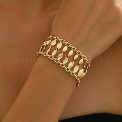 Vintage Alloy Twisted Wave Pattern Link Chain Bracelets for Women&nbsp;JK6002