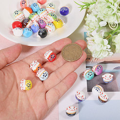 30Pcs 15 Colors Handmade Porcelain Beads&nbsp;PORC-CA0001-20