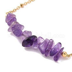 Natural Mixed Gemstone Chips Beaded Link Bracelet&nbsp;BJEW-JB09419