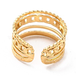 Ion Plating(IP) 304 Stainless Steel Finger Rings&nbsp;RJEW-L102-03G