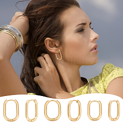 6 Pairs 3 Styles 304 Stainless Steel Hoop Earrings&nbsp;EJEW-UN0003-29B