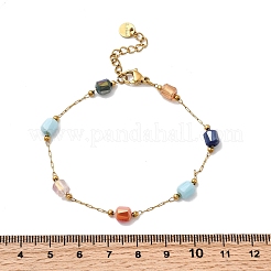Glass Beaded Chain Bracelets&nbsp;BJEW-K237-23G