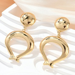 Oval 304 Stainless Steel Dangle Stud Earrings&nbsp;EJEW-L287-074G
