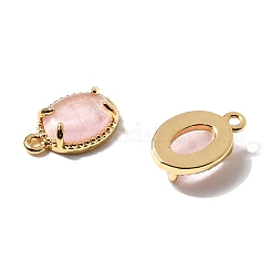 Oval Brass Charms&nbsp;KK-D024-01B-G