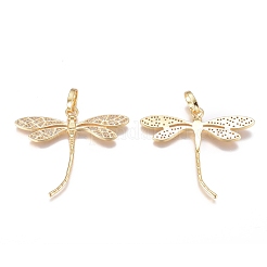Brass Micro Pave Cubic Zirconia Pendants&nbsp;ZIRC-G168-11G
