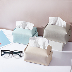 3Pcs 3 Colors Foldable PVC Imitation Leather Tissue Storage Bags&nbsp;ABAG-CA0001-11