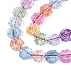 Transparent Crackle Glass Beads Strands&nbsp;GLAA-Q108-03A-M
