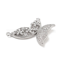 Brass Pave Clear Cubic Zirconia Pendants&nbsp;LS-KK-Z061-08P-02