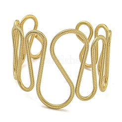 PVD Vacuum Plating 202 Stainless Steel Wiggle Ring Open Cuff Bangles for Women&nbsp;BJEW-M317-01E-G