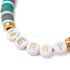 5Pcs 5 Styles Polymer Clay & Acrylic Beaded Stretch Bracelets&nbsp;BJEW-JB11071