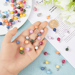12 Sets Gemstone Charms&nbsp;FIND-DC0001-37