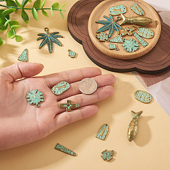 22Pcs 11 Styles Tibetan Style Alloy Beads&nbsp;FIND-TA0008-63