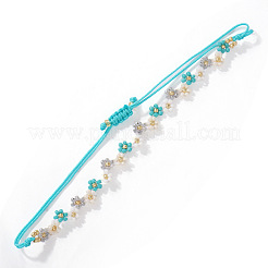 Handmade Glass Seed Bead Woven Flower Braided Bracelets&nbsp;TP2141
