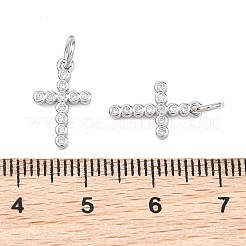 SHEGRACE Brass Micro Pave Clear Cubic Zirconia Pendants&nbsp;XGRQ1U028-377P