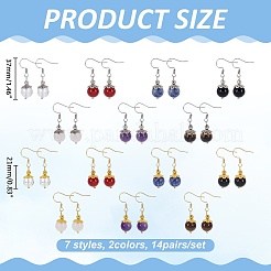 14 Pairs 304 Stainless Steel Round Dangle Earrings&nbsp;EJEW-PH01456