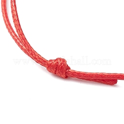 Alloy Enamel Heart Braided Bead Bracelet&nbsp;BJEW-JB09740-01