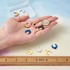 12Pcs 6 Colors Stainless Steel Pendants&nbsp;STAS-TA0001-34
