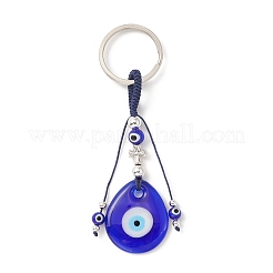Handmade Lampwork Turkish Blue Evil Eye Pendant Keychain&nbsp;KEYC-JKC00497