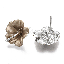 Spray Painted Alloy Stud Earring Findings&nbsp;PALLOY-N152-03P