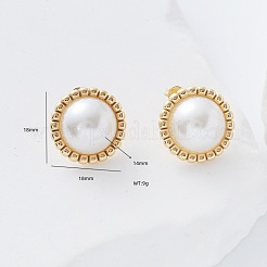 Half Round 304 Stainless Steel Stud Earrings&nbsp;IB1452