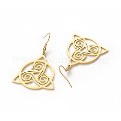 304 Stainless Steel Sailor's Knot Dangle Earrings for Women&nbsp;LS-EJEW-P222-06G