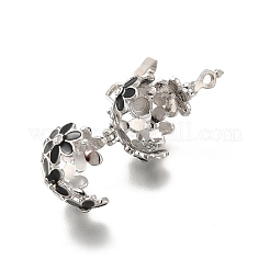 Alloy Crystal Rhinestone Bead Cage Pendants&nbsp;ENAM-M047-04P-A