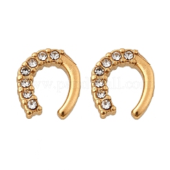 304 Stainless Steel Clear Cubic Zirconia Stud Earrings&nbsp;STAS-E502-02G-02