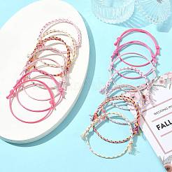 14Pcs 7 Colors Cotton Cord Bracelet Set for Men Women&nbsp;BJEW-FS00025-01