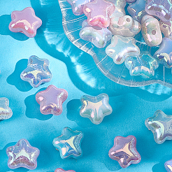 50Pcs Opaque UV Plating Acrylic Beads&nbsp;OACR-PA0001-01
