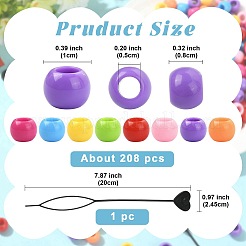 208Pcs Acrylic European Beads&nbsp;OHAR-FS0001-02B