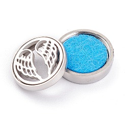 304 Stainless Steel Magnetic Diffuser Locket Aromatherapy Essential Oil Buckle&nbsp;AJEW-M027-07P