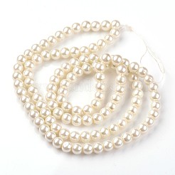 Dyed Glass Pearl Round Bead Strands&nbsp;HY-X0002-01