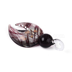 Handmade Silver Foil Lampwork Big Pendants&nbsp;FOIL-N031-01