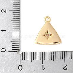 Brass Micro Pave Clear Cubic Zirconia Pendants&nbsp;KK-U064-08G