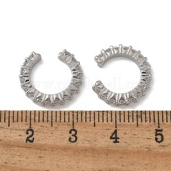 Brass Micro Pave Clear Cubic Zirconia Cuff Earrings&nbsp;X-EJEW-I249-14P